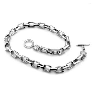 Łańcuchy solidny 925 srebrny kabel rolo łańcuch łączy Naszyjnik Kobiety 10 mm-Curb Cuban Gruby duży dławik 18-30 cala Dobra biżuteria