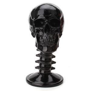 Decorative Objects Figurines Gothic Black Style skull back ornament spectacle frame punk rock ghost porch desktop ornament home decore resin 230823