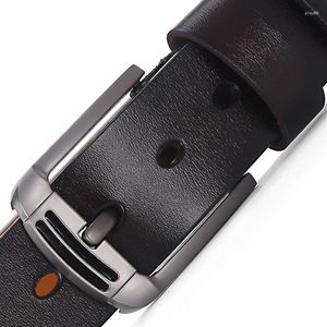 Belts Luxury Foreign Trade Genuine Leather Men's Belt Needle Buckle Cowhide Middle-aged And Young Retro Jeans