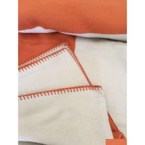 Cobertores letra cobertor lã de lã de lã de lã portátil sofá -cama de lã portátil de lã de mola etono de outono arremesso entrega de garde home dh05o