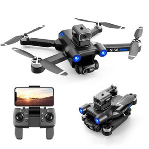 Partihandel S136 5G GPS -drone med dubbla HD -kamera hinderundvikande flödespositionering vikning wifi fpv borstlös motor rc dron leksak