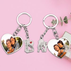 Keychains Lanyards Magnetic key ring for couples with customized posFashion Couple Jewelry Lover Key Chain Couple Key Ring Magnetic Button Key 230823