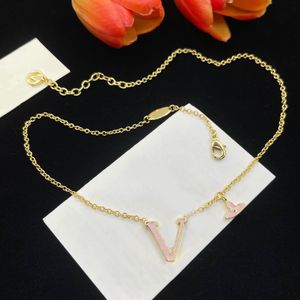 designer jewelry necklace Never Fading Gold Plated Luxury Brand Designer Pendants Necklaces Letter Choker Pendant Necklace Chain For Men Women Jewelry