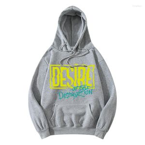 Hoodies masculinos Men Hoodie Fleece Oversize Gray Brand Print Letter Winte Sweatshirt Rouse