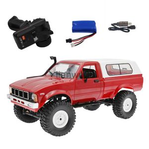 電気/RCカーWPL C24 116 RCカーリモートコントロールオフロードカーDIY高速トラックRTR for Boys Gifts Toy Upgrade 4WD Metal Kit Part Crawler X0824 X0824