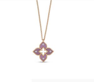 pendant with titanium roberto coin chain necklace Venetian Princess diamond ruby brand logo designer fine jewelry for women pendant k Gold Heart Saturn