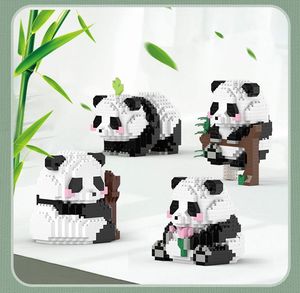 Partihandel barn panda duncks anpassade panda köp modell kit build block vit nationell panda byggstenar leksak för barn lepin block build tegel leksak julklapp