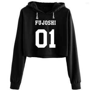 Kvinnors hoodies fujoshi yaoi anime skörd kvinnor harajuku emo estetisk tröja för flickor