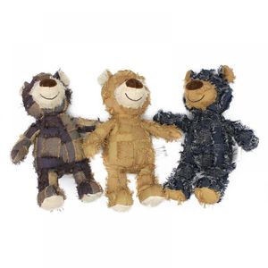 Plush Dolls Beggar bear dog squeakers toys dog plush toy wholesale pet Corduroy Dog Toys for Dogs cat kids Plush Pet Puppy Squeaky Chew Bite 230818