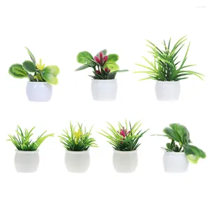 Decorative Flowers Mini Model House Accessories Small Decor Artificial Bonsai Decors Adornment