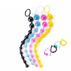 Anal Brinquedos Beads Plug Play Estimulador Butt Sex para Adultos Homens Mulheres Gay Pull Ring Ball Masculino Masturbador 230824