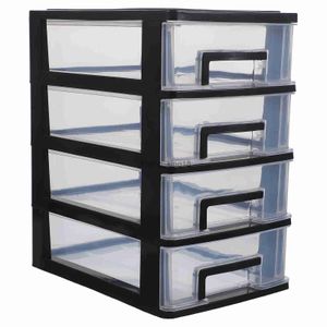 4 lådor förvaringslådor och personlig arrangör 1Set av containrar för förvaring av hantverk Syningstillbehör Stationary (Black HKD230812