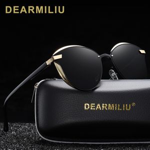 Sunglasses DEARMILIU Luxury Women Fashion Round Ladies Vintage Retro Designer Oversized Female Cat eye Sun Glasses gafas 230823