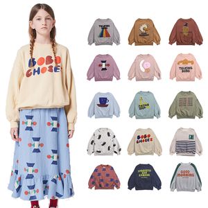 의류 세트 보보 가을과 겨울 어린이 스웨트 셔츠 만화 옷을 입은 여자 소년 소년 소년 스웨터 긴 소매 풀오버 귀여운 탑 230823