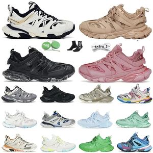 مصمم فاخر للسيدات في الهواء الطلق أحذية غير رسمية المسار 3.0 حذاء رياضة مضاءة Gomma Leather Trainer Nylon Platfor