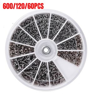 Decorative Objects Figurines 60 120 600pcs 12 Kind of Small Screws Nuts Electronics Assortment Kit Watch Glasses Precision Repair Screw Tool Set Hand Tools 230824