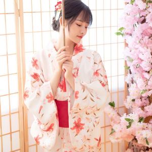 Etniska kläder traditionella kvinnor trycker blomma party klänning japansk geisha yukata kimono badrock klänning sexiga unga flickor prestanda klänningar