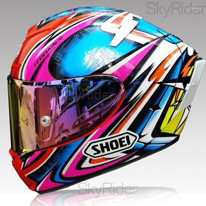 Capacetes de motocicleta capacete de rosto completo x14 rosa Daijiro Riding Motocross Racing Motobike