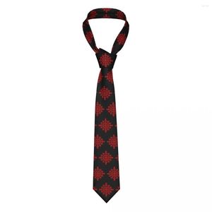Bow Ties Red Tie Ethiopian Cross Hip-Hop Street Cravat Business Slips Polyester