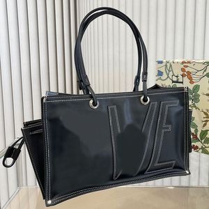 Vintage Shop Bag Designer Frauen Tasche Tasche Schulter Handtasche Unterarm Umhängetasche Geldbeutel Leder Faden klassische Buchstaben rote Leinwand Auskleidung großer Kapazität Käufer Totes