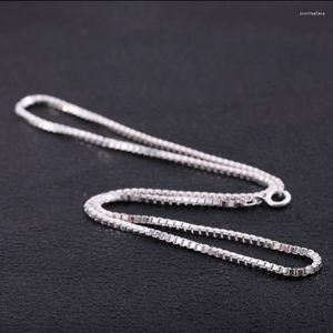 Ketten Box Kette rein 925 Sterling Silber 2 mm dicker anfänglicher Halskettenheiztwäsche für Männer Frauen Bijoux Femme 2023 Ankunft N02