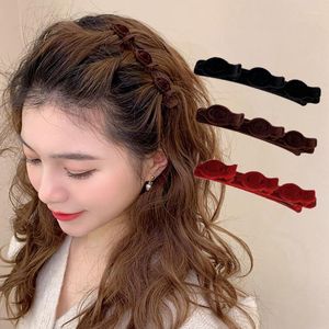 Haarklammern Koreaner ströme Stirn geflochtener Entenbill Clip Vintage Textur Banger Seite Temperament Weibliche Modezubehör