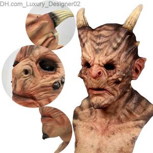 Cadılar Bayramı Boynuz Şeytan Maskesi Cosplay Korku Bull Demon Headgear Korkunç Boynuzlar Mask Mask Masquerade Performans Kostüm Props Q230824