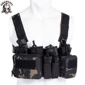 Herrvästar CS Match WarGame TCM Chest Rig Airsoft Tactical Vest Military Gear Pack Magazine Pouch Holster Molle System midja män Nylon Swat 230823