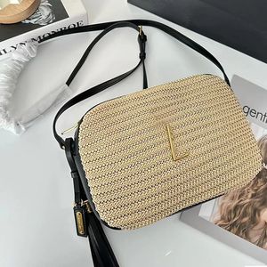 Fashion Handbags Shoulder Luxurys Designer Bags metal chain gold silver women Handbag Straw camera bag Flip cover diagonal Messenger Crossbody Handbag