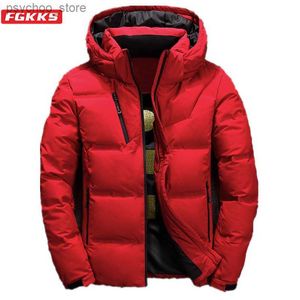 FGKKS Quality Brand Men Mud Down Louse Thul Warm The Warm Solid Color Coats Coats Fashion Casual Down Jackets Мужчина Q230823