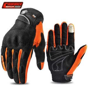 Rowery rowerowe Rękawiczki motocyklowe wyścigi oddychające pełne palce ochronne ekran dotykowy guantes wyścig moto motocross na zewnątrz rękawice sportowe x0824