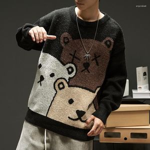Camisolas de moda de moda masculino Sweater Sweater Winter Winter Sleeved de malha de manga longa Oversize 2023 Coat