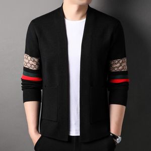 Men's Sweaters 023 Autumn Winter New Men's Knitted Sweaters Letter Printing Outwear Men's Cardigan Sweaters