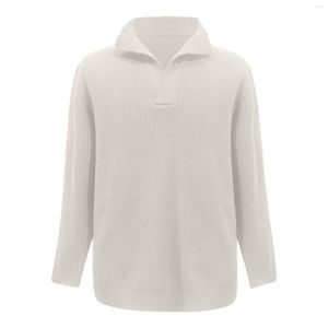 Maglioni maschili alla moda color solido pullover casual pullover a maniche lunghe a v manico inverno giacche da uomo