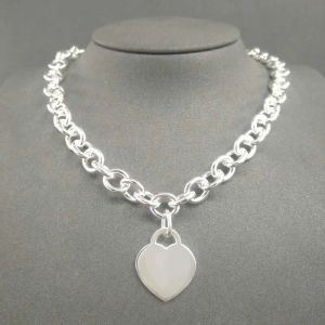 Designer S925 Sterling Silver Necklace Ladies Charm Necklace Classic Heart Pendant Necklace Chain Luxury Brand Jewelry Necklace Gift