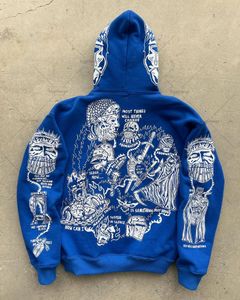 Erkek Hoodies Sweatshirts Amerikan Karikatür Baskı Süper Dali Hoodie Erkekler Y2K High Street Goth Punk Harajuku Sokak Hoodie Aşıklar Gevşek Sweatshirt 230823