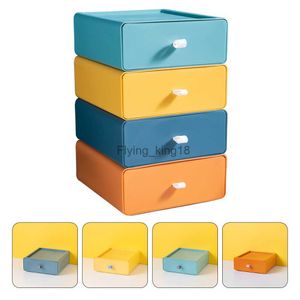 4 Pcs Storage Box Stackable Drawer Small Plastic Bins Makeup Pp Case Office Drawers HKD230812