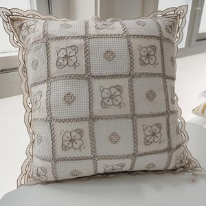 Travesseiro de travesseiro da sala de estar de bordados de bordados de travesseiros enchendo a decoração estética de cojines nórdicos