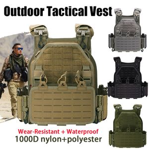 Coletes masculinos Molle Tactical Men Plate Plate Yakeda Nylon Molle Chest Rig Rata