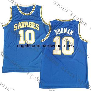 NCAA Savages High School 10 Rodman Basketball Jersey 23 James 3 Wade 30 Curry 2 Leonard 11 Irving 13 Harden 15 Carter Smith