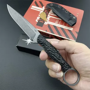 Toor Knives SMF Anaconda Fixed Blade Knife 3.75" 8Cr13mov Oxide Blade Black G10 Handles Outdoor Rescue Hiking Self-defense Tactical Camp Hunt Combat Utility EDC Tools