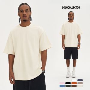 2023 Heavyweight 280G Cotton Short Sleeve oversized gym t shirt for Men - Loose Fit, Solid Color, Fashionable Brand by FOG