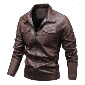 Giacche da uomo 2023 Spring Autumn Fashion Sports Short Leather Coat Corean Motorcycle Trend Collar Giacca casual