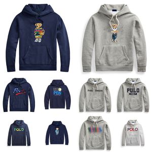 Hoodies de urso de alta qualidade designers mapô da moda ralphs masculino moleto