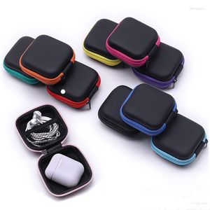 Borse di stoccaggio cuffie Box scatola USB Wear Tashfone Key Coin Waterproof Card Cavo Porta del cavo quadrato