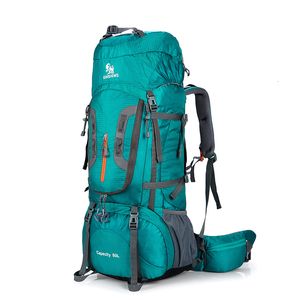 Backpacking Packs 80L camping vandring ryggsäckar stora utomhusväska ryggsäck nylon superlight sport rese aluminium legering stöd 165 kg 230824