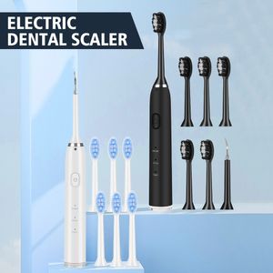 Escova de dentes Sonic Escova de dentes elétrica USB recarregável automática modelo adulto branqueamento oral cuidado livre 6 cabeça de escova conjunto de limpeza dental 230824