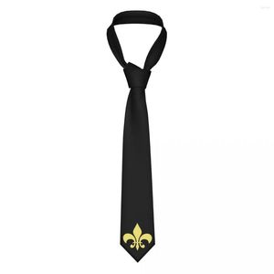 Bow slipsar ljusgul slips fleur de lis iris 3d tryckt cravat party slips 8 cm bred