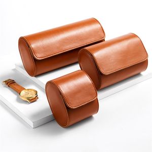 Obejrzyj Roll Travel Case Prezent dla mężczyzn Pudełko Pudełko Elegancka przenośna vintage zegarek zegarek obserwacyjny