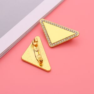 Triangolo in metallo P Lettera Spilla di alta qualità Pins Diamond Pins18K Gioielli argento con spillo argento per uomo Accessori per la moda Regali di moda